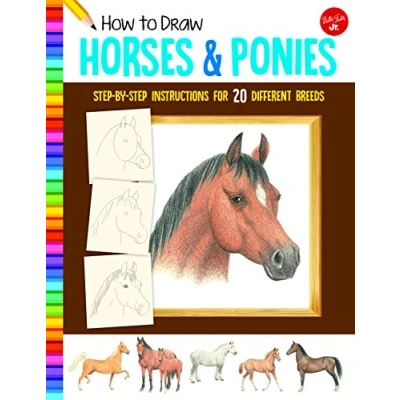 Afbeelding van How to Draw Horses &amp; Ponies: step by instructions for 20 different breeds (Learn Draw)