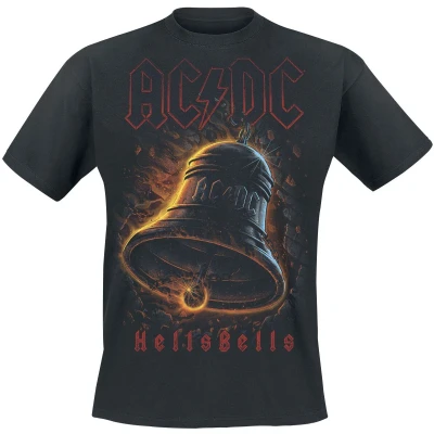 Afbeelding van AC/DC Hells Bells T shirt zwart 4XL Katoen Band merch, Bands