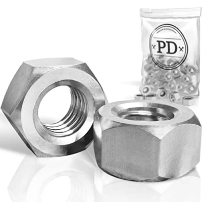 Afbeelding van PD® Moeren M12 (DIN 934 / ISO 4032) Zeskantmoeren van roestvrij staal A2 V2A Zeskantmoer voor schroeven, bouten en draadstangen 12 stuks
