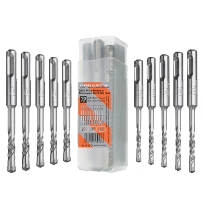 Afbeelding van HPMAISON SDS Plus Betonboorset, 10 delig, 6 mm en 8 mm, Super borenset, x 110 (5 delig) delig), steenboor compatibel met Bosch Hilti Makita Metabo boorhamer, slagboormachine