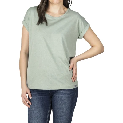 Afbeelding van DENIMFY Dames Top DFSophie regular fit Groen Rundhals Volwassenen