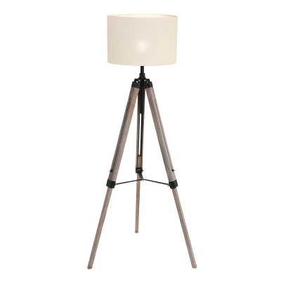 Afbeelding van Mexlite Triek vloerlamp wit hout 165 cm hoog