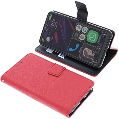 Afbeelding van foto kontor Hoes compatibel met Beafon M6S Book Style rood bescherming