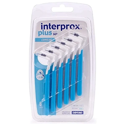 Afbeelding van Interprox 1,3 mm Blue Plus Interproximale Conische Borstel Pack van 6 door