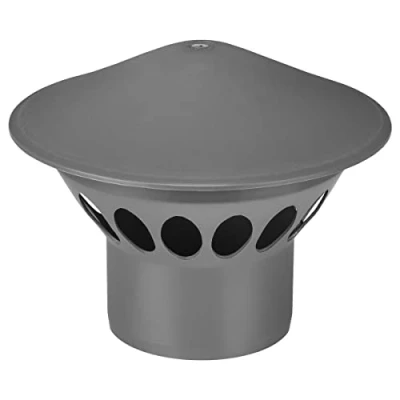 Afbeelding van Ontluchtingskap, diameter DN75, damphoed, dakontluchter, ventilatievilt, afvoerbuis, grijs