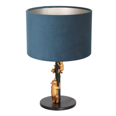 Afbeelding van Anne Lighting Animaux tafellamp blauw metaal 40 cm hoog