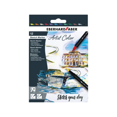Afbeelding van Sketch marker Eberhard Faber 12 stuks assorti