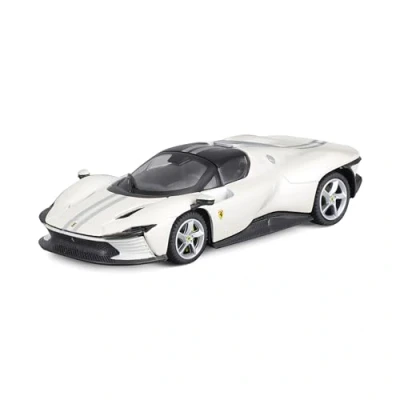 Afbeelding van Bburago Ferrari Daytona SP3: hoogwaardige modelauto in schaal 1:43, Signature Edition, hardcase, 10 cm, wit (18 36914)