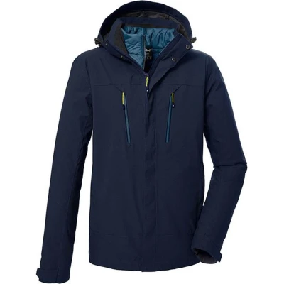 Afbeelding van killtec Heren 3 in 1 outdoorjas/functioneel jack met afritsbare capuchon en inritsbaar gewatteerd KOW 18 MN JCKT, dark navy XXL, 39701 000