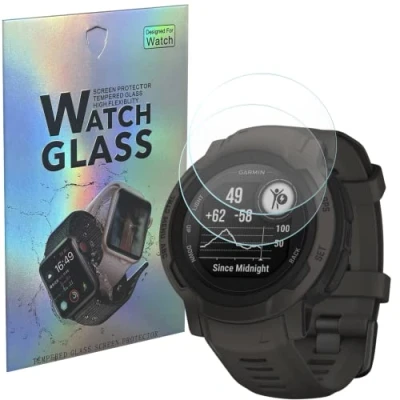 Afbeelding van Screen Protector compatibel met Garmin Instinct 2/Instinct 2 Solar [2 stuks] displaybeschermfolie voor horloge krasbestendig