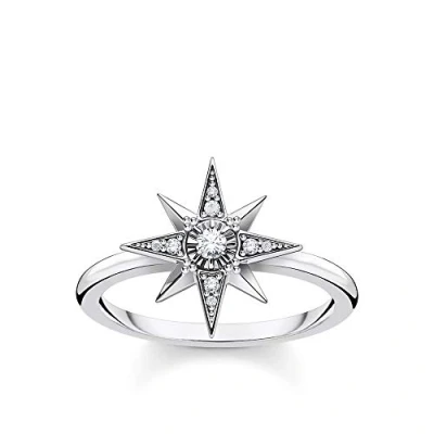 Afbeelding van Thomas Sabo Damesring ster zilver TR2299 643 14, 54 EU, Edelmetaal, kubische zirkonia.,