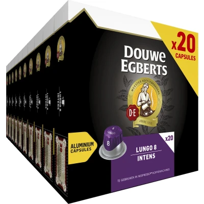 Afbeelding van 10x Douwe Egberts Koffie Koffiecups Lungo Intens UTZ 20 stuks