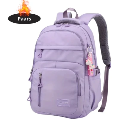 Afbeelding van Bovista Rugzak Dames Heren Meisje Jongens Backpack Schooltas Laptoptas Paars
