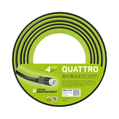Afbeelding van Cellfast Tuinslang QUATTRO Duurzaam, lichtgewicht 4 lagig, UV bestendig, slang versterkt met garen, gekruist gevlochten, 20 bar, 3/4&quot; 25m, 10 075
