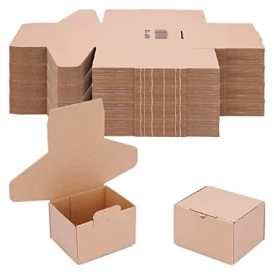 Afbeelding van verpacking Vouwdozen 120 x 100 80 mm bruin (buitenmaat 125 105 85 mm) WP 10 verzenddozen DHL karton Hermes DPD GLS verpakking (100 stuks)