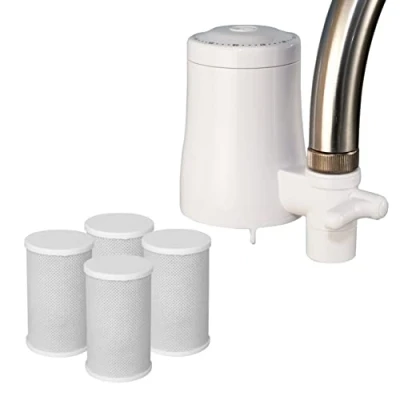 Afbeelding van Tappwater EcoPro kraanwaterfilter, 5 fasen waterfiltersysteem, filtert meer dan 100 stoffen, waaronder chloor, kalk en slechte smaak (inclusief 4 navullingen)