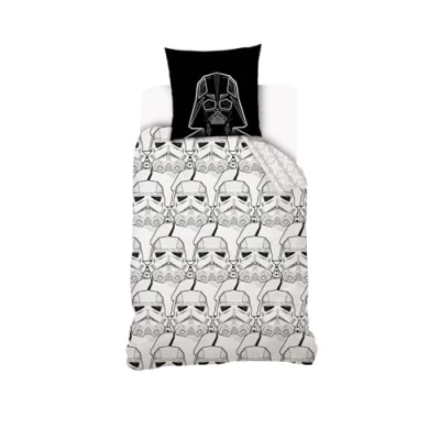 Afbeelding van SAHINLER créateur d&#039;univers Star Wars Dekbedovertrek Legion de Troopers 140 x 200 cm + 1 kussensloop 63 100% katoen wit