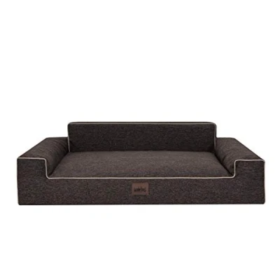 Afbeelding van Bjird Hondenbed hondenmand voor kleine, middelgrote en grote honden hondenkussen hondensofa hoes afneembaar wasbaar Glamour New Maat: XL: 116 x 78 cm Inari bruin