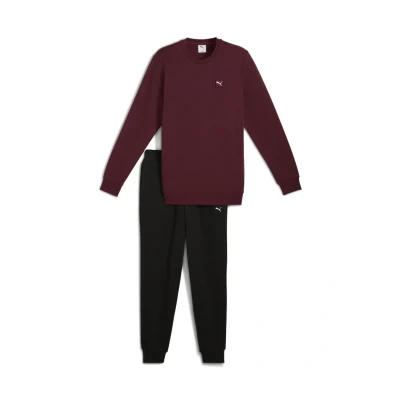Afbeelding van Puma Essentials Elevated Jogging SET Trainingspak, Heren, Maat: Large, Ruby shimmer