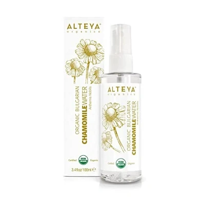 Afbeelding van Alteya Biologische kamillewaterspray, 100 ml, 100% USDA organic gecertificeerd, puur natuurlijk, waterdampgedestilleerd, directe verkoop van kamille teelt Organics