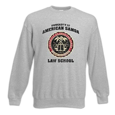 Afbeelding van Urban Backwoods University of American Samoa Heren Sweatshirt Pullover Sweater Grijs Maat L