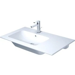 Afbeelding van Duravit me by starck wastafel 830 mm wit hoogglans kraanvlak met 1 kraangat overloop wondergliss 23458300001