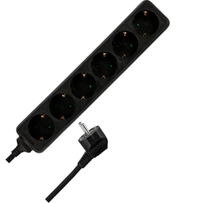 Afbeelding van REV 0512364555 stekkerdoos, meervoudige stekkerdoos 6 voudig, 1,4 m, max. 3500 W, zwart