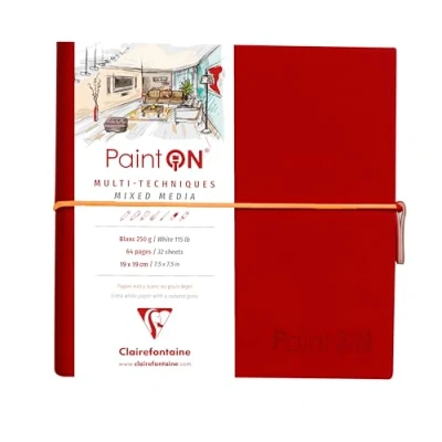 Afbeelding van Paint On mixed media notebook 19 x cm wit 32 vel
