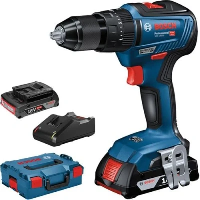 Afbeelding van Bosch Blauw GSB 18V 55 Professional Accu schroef klopboormachine 2.0Ah Li Ion in L boxx 06019H5370