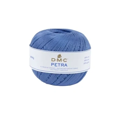 Afbeelding van DMC Petra Garen Maat 5, 100% Katoen, Blauw, 9x9x8 cm