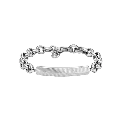 Afbeelding van Fossil heren Harlow schakelarmband JF04569040 in de kleur Zilver