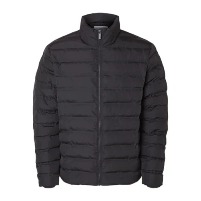 Afbeelding van SELECTED HOMME Heren Slhbarry Quilted Jacket Noos gewatteerde jas, zwart, M