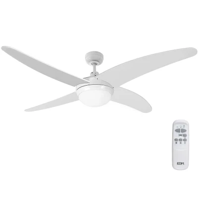 Afbeelding van Plafondventilator met licht EDM Caspio Wit 60 W Ø 132 cm