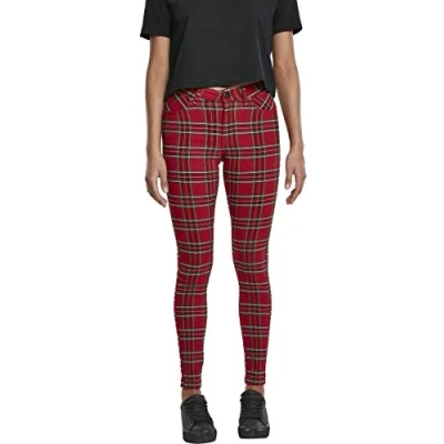 Afbeelding van Urban Classics Broek, Dames, Maat: 28, Red/blk