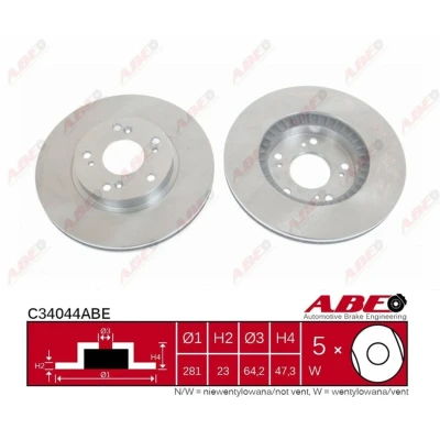 Afbeelding van ABE Remschijven C34044ABE