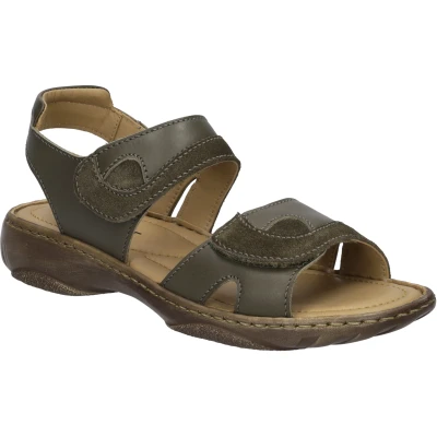 Afbeelding van Josef Seibel Debra Sandalen met plateauzool, Dames, Maat: 38, Moos Leer