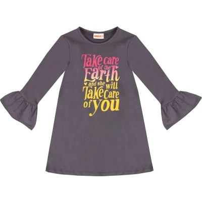 Afbeelding van JURK MET LANGE MOUWEN EN MULTICOLOR LETTERS UBS.2