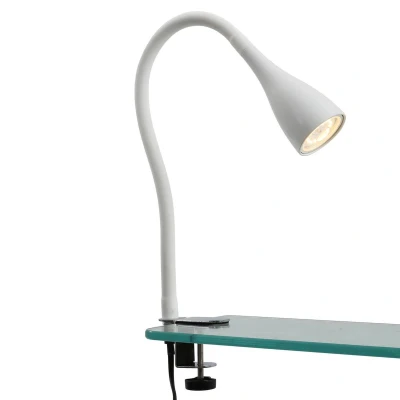 Afbeelding van B.K.Licht Klemlamp Ingebouwde dimmer wit led aan/uit schakelaar bureaulamp tafellamp met GU10 3.000K 400Lm 5W