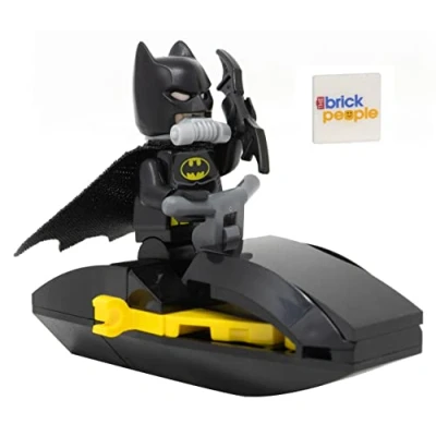 Afbeelding van LEGO DC Superheroes: Batman minifiguur met jetski en Bat a Rang