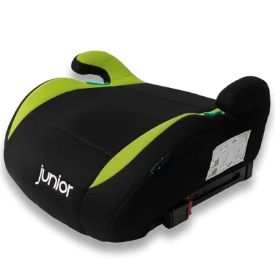 Afbeelding van PETEX Autostoelverhoger met Isofix Max Plus, i Size ECE R129, ca. 7 tot 12 jaar, voor lichaamslengte van 125 150 cm, zitverhoging, groen