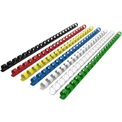 Afbeelding van RAYSON Plastic Bindruggen, 55 Vellen, 10 mm, A4, Meerkleurig, Doos van 100
