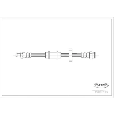 Afbeelding van CORTECO 19018119 Remslang Vooras 409mm FIAT: Uno Hatchback (146) 1.1 55, 45 i.e. 1.0, 0.9, 1.0 1983 1995