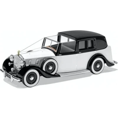 Afbeelding van Modelauto Rolls Royce Phantom III 1937 trouwauto wit 12 cm Schaal 1:36 Speelgoedauto Miniatuurauto