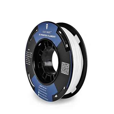 Afbeelding van SainSmart Shore 95A Kleine spoel 1,75 mm TPU flexibel 3D filament 250 g, maatnauwkeurigheid +/ 0,05 mm, wit