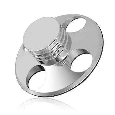 Afbeelding van DollaTek LP Platenspeler metaal koper 320g disc stabilisator recordgewicht/hifi zilver