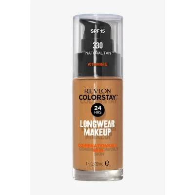 Afbeelding van Revlon ColorStay vloeibare foundation voor de gecombineerde tot vette huid, SPF 15, Gemiddelde volledige dekking, Langhoudend, Matte finish, Natural Tan (330), 30 ml
