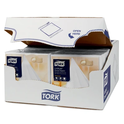 Afbeelding van Tork LinStyle Dinnerservet 39x39cm 1/4 vouw Wit 478711