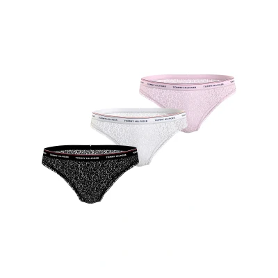 Afbeelding van Tommy Hilfiger 3P Premium Essentials Lace Briefs Versch. kleure polyamide Small Dames