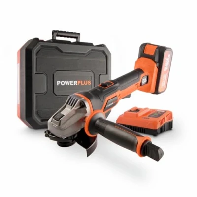 Afbeelding van Powerplus Dual Power POWDP35150 Haakse slijper 20V Ø115mm Incl. 1x &#039;2x20V&#039; 2.5Ah accu, lader en opbergkoffer