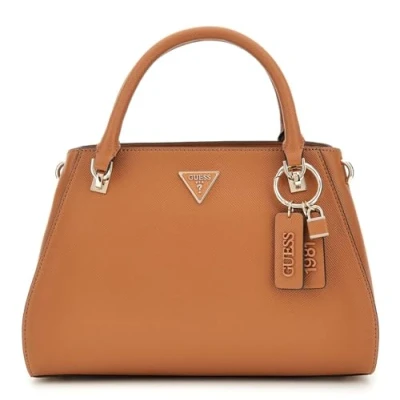 Afbeelding van GUESS Handtas Schoudertas Noelle II Luxury Satchel Light Cognac Bruine